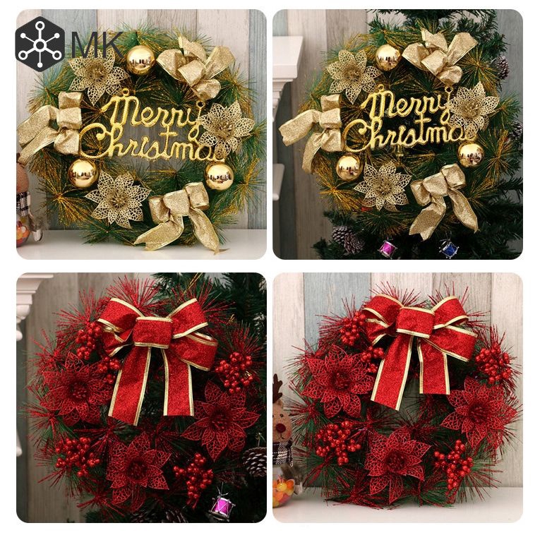 Vòng Hoa Treo Trang Trí Giáng Sinh 40cm