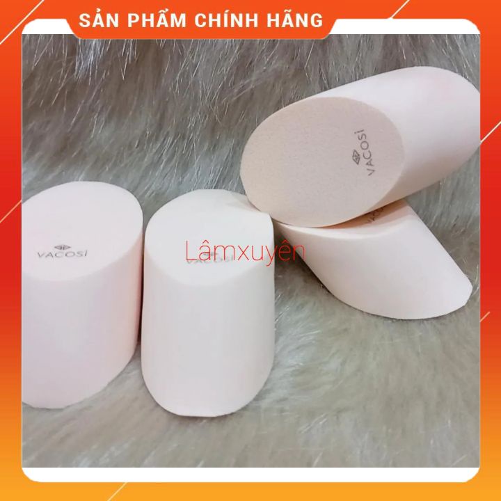 VACOSI ELIPSE SPONGE 2PCS BP10_Bông phấn elip (xúc xích)  bịch 2 cái ,bông phấn mềm mịn, dễ tán ,siêu tiện lợi