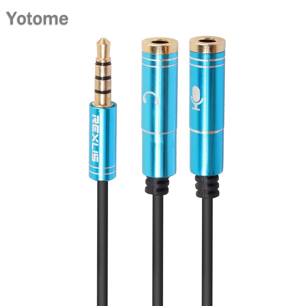 Cáp Chia Tai Nghe 3.5mm + Mic Cho Điện Thoại / Máy Tính Bảng