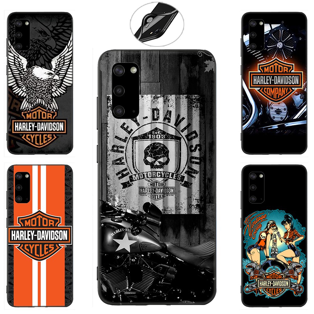 Samsung Galaxy S10 S9 S8 Plus S6 S7 Edge S10+ S9+ S8+ Casing Soft Case 64LU Harley davidson symbol mobile phone case