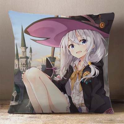 Gối IN HÌNH Majo no Tabitabi Hành trình của Elaina anime chibi gồm cả vỏ và ruột chất đẹp tiện lợi