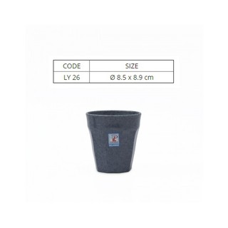 Ly Nhựa Trà Đá Vân Đá Đen/Xanh