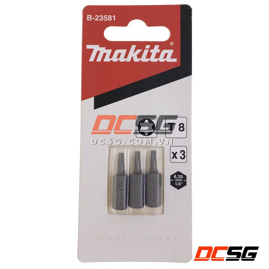 Mũi hoa thị T8x25mm Makita B-23581 (03 mũi/ bộ) | DCSG