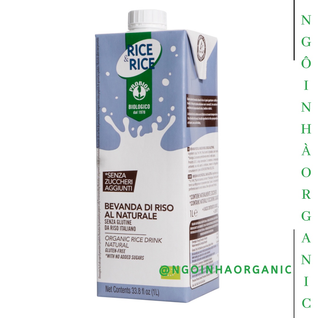 Sữa Gạo Nguyên Chất Hữu Cơ 1L ProBios Organic Rice Drink