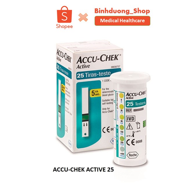 Que thử đường huyết AccuCheck Active 25/50 que