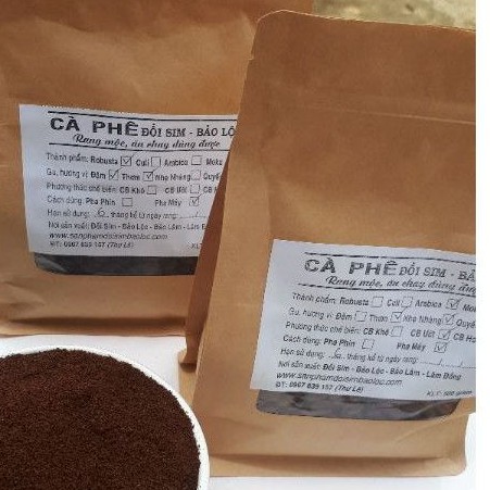 100gram coffee vị ĐẬM THƠM nguyên chất Rang Mộc cho khách thích uống Đen Đá