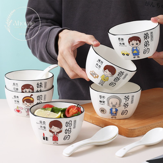 Bát Sứ, Chén sứ hình Gia Đình Ông , Bà, Bố, Mẹ , Con Trai, Con Gái.