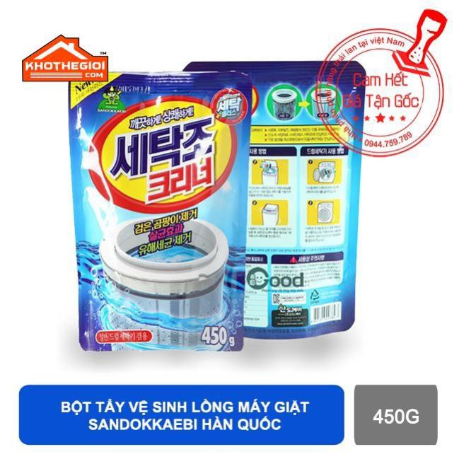 Bột tẩy vệ sinh lồng máy giặt Sandokkaebi hàn quốc 450g