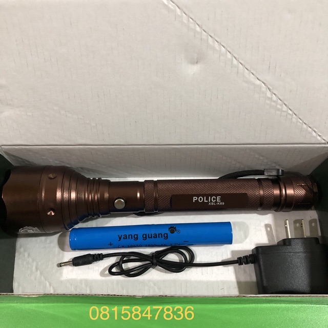 💥 đèn pin siêu sáng : Police XSL - K9 , màu đồng