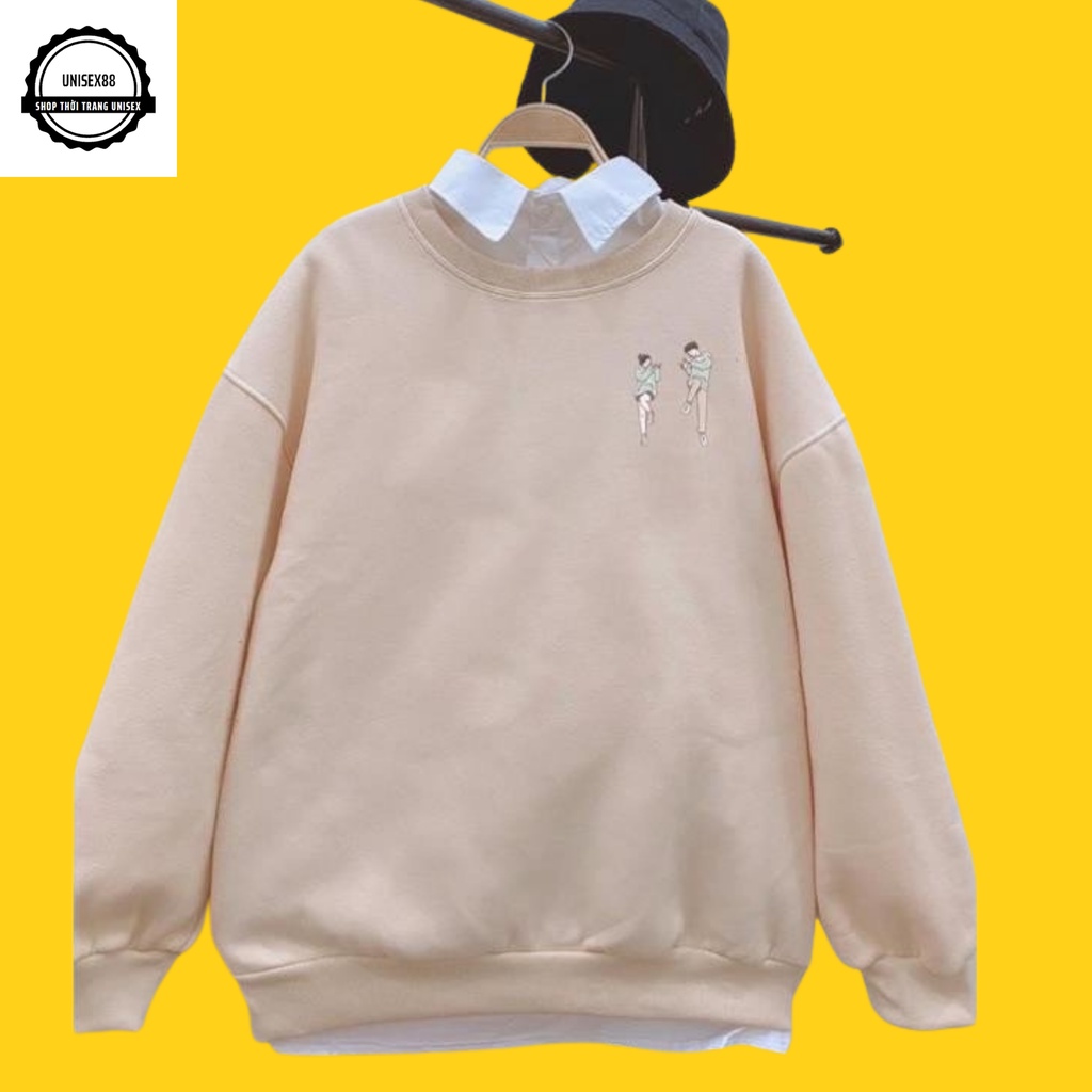 Aó Nỉ Sweater Họa Tiết Đơn giản siêu dày,siêu âm