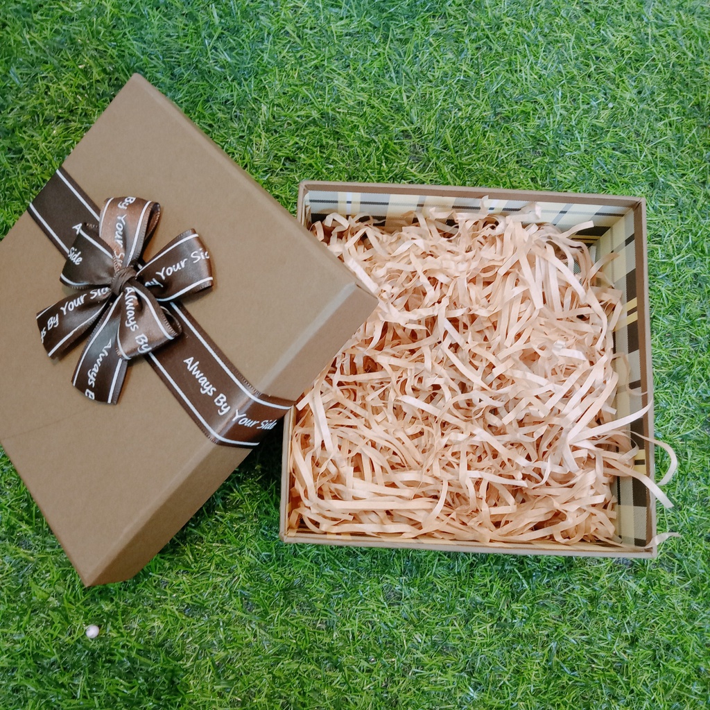 (15x15x7.5cm) Hộp quà sinh nhật, Hộp Quà Tặng Valentin cao cấp màu NÂU TÂY làm quà tặng bạn trai bạn gái người yêu