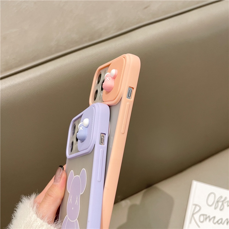 Ốp Lưng iPhone Trượt Camera Hình Gấu 6/6plus/6s/6splus/7/7plus/8/8plus/x/xr/xs/11/12/13/pro/max/plus/promax