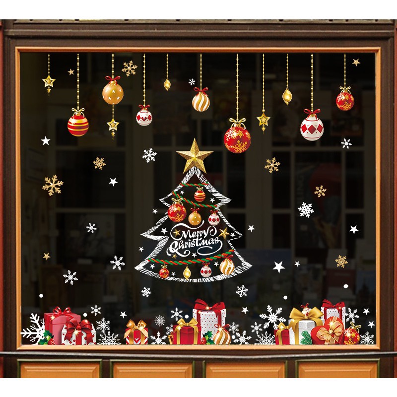 Decal dán kính giáng sinh trang trí noel 2022 TUNG DECOR KT 60*90cm nhiều mẫu sẵn keo dễ dàng bóc dính | BigBuy360 - bigbuy360.vn