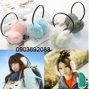 Bông chụp tai dạng băng đô mẫu lông xù - mịn, phụ kiện chụp hình, bịt tai giữ ấm Ivy Store