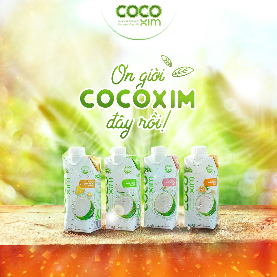 Nước Dừa Cocoxim Xanh/Tắc/Sen/Dừa Dứa Non/Organic 330ML Chính Hãng