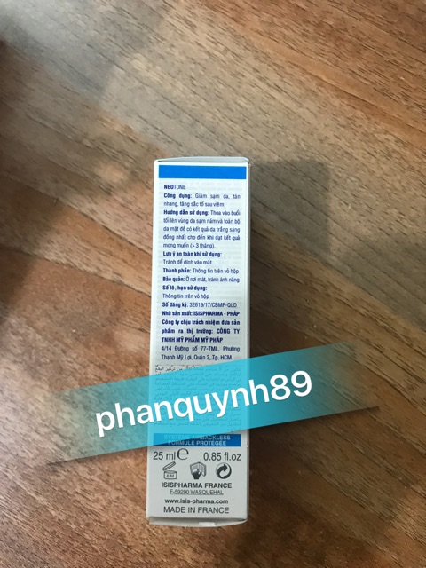 KEM HỖ TRỢ TRỊ NÁM DA ,TÀN NHANG NEOTONE ISIS PHARMA (25ml)