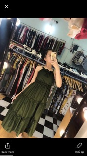 Đầm maxi tầng bèo