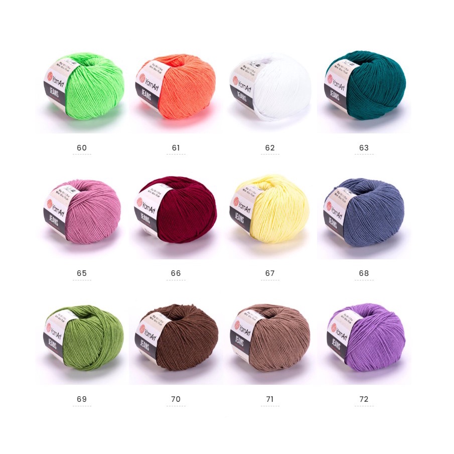 Len YarnArt Jeans nhập khẩu Thổ Nhĩ Kì (Bảng 2: 60-91)