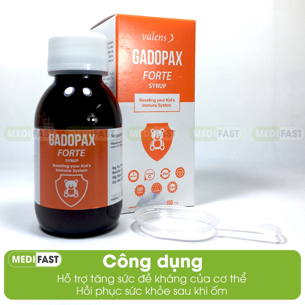 Siro Gadopax Forte - Cho bé tăng cường sức đề kháng, giúp bé ăn ngon, hấp thu tốt dinh dưỡng chai 100ml