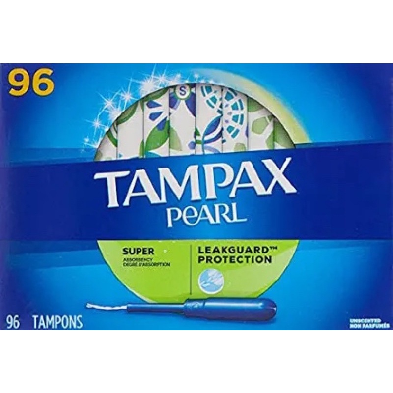 96 miếng TAMPAX PEARL băng vệ sinh dạng ống của Mỹ  tampon