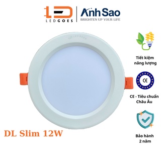 Đèn led âm trần downlight 12W LEDGOES siêu mỏng phi 155 thiết kế sang trọng