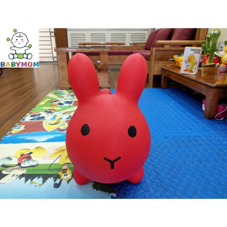 Đồ chơi thú nhún Thỏ Đỏ  không mùi cao su bé thỏa sức nhún nhảy bé thích mê, tăng cường vận động