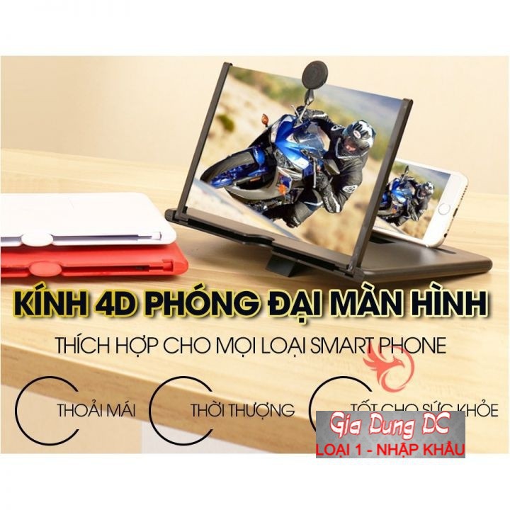 (Cỡ To) Kính phóng đại màn hình điện thoại 3D 4D F1 Plus 10 inches cho xem phim chuyên dụng .