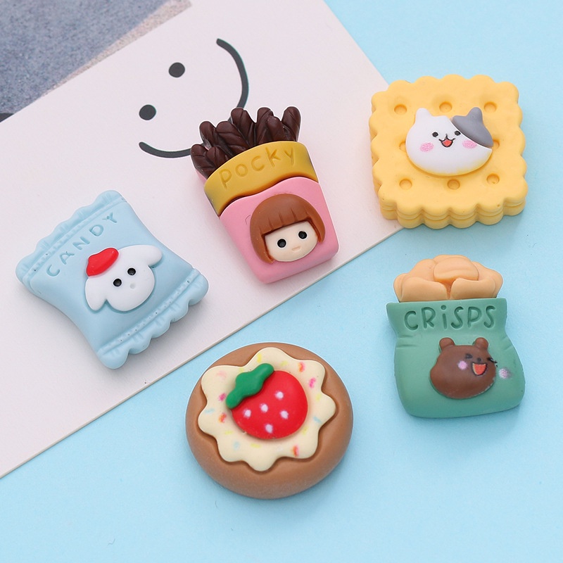 Phụ Kiện Trang Trí Ốp Điện Thoại Hình Bánh Quy Hoạt Hình Dễ Thương