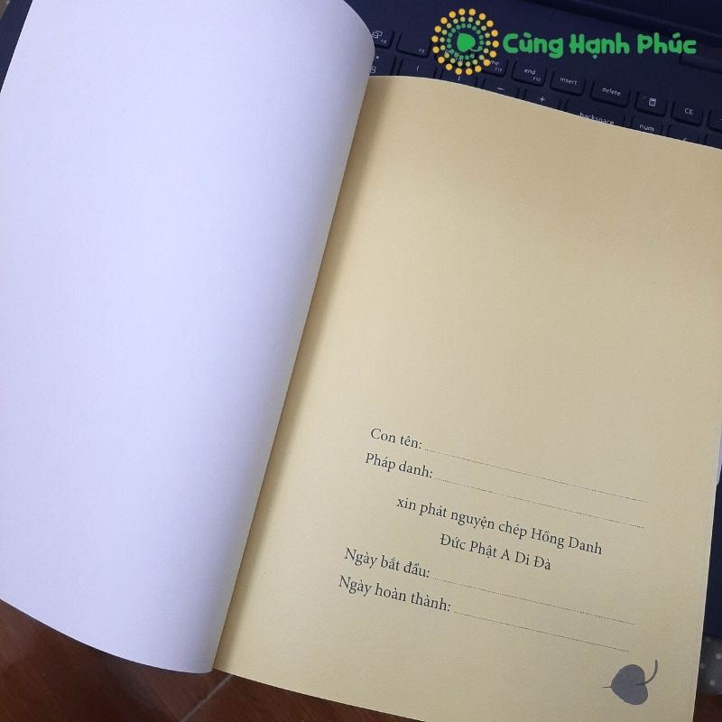 Tập Vở Chép Kinh - Chép 6 chữ Hồng Danh Nam Mô A Di Đà Phật