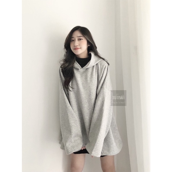 Áo nỉ bông mũ rộng túi sườn hoodie