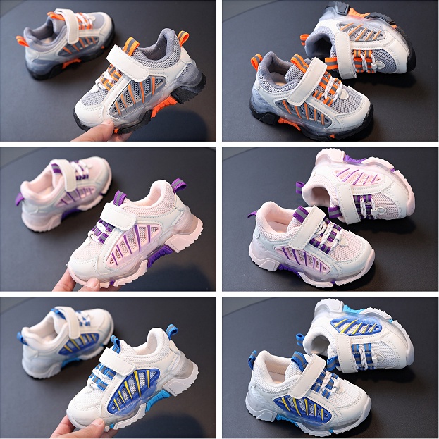 SUGE Giày Sneaker Đế Mềm Chống Trượt Thoáng Khí Có Đèn LED Phát Sáng Cho Bé Trai Và Bé Gái