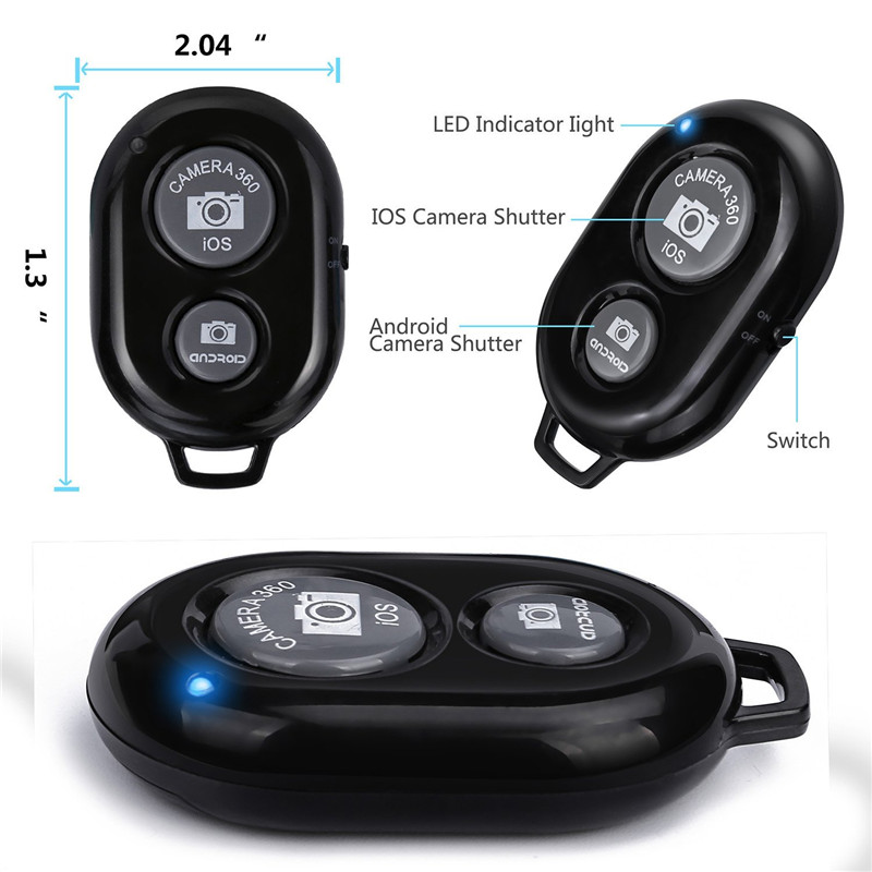 Bộ Điều Khiển Chụp Ảnh Từ Xa Bluetooth Có Nút Bấm Tiện Lợi