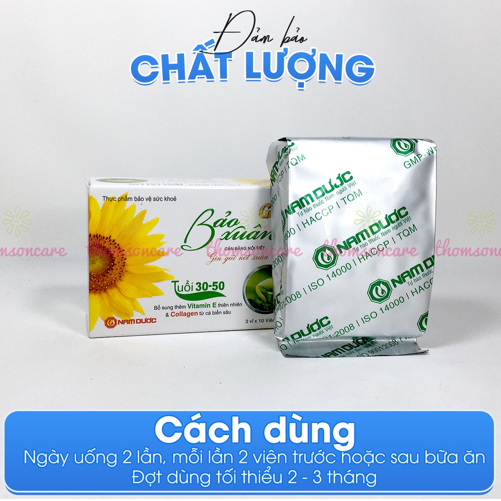 Bảo xuân Gold cho phụ nữ từ 30 - 50 tuổi, cân bằng nội tiết tố từ Vitamin E thiên nhiên và mầm đậu nành