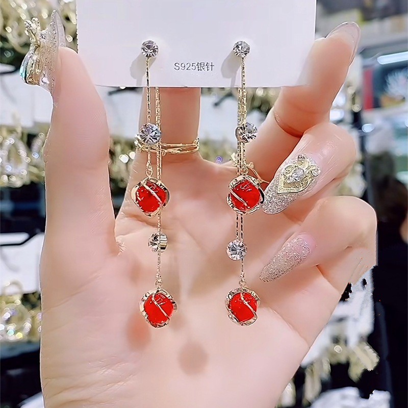 Bông tai mạ bạc 925 thiết kế đơn giản sang trọng cho nữ