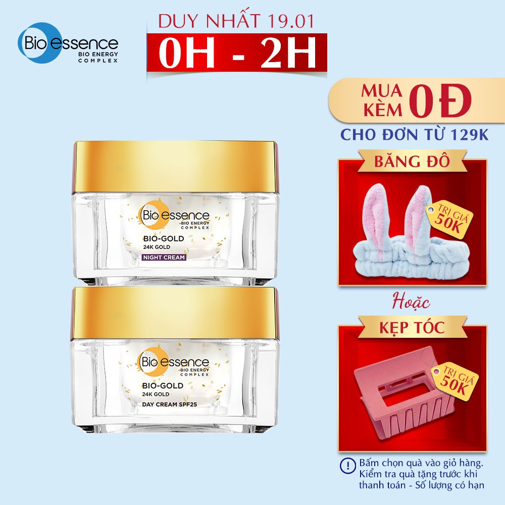 [Mã FMCGMALL -8% đơn 250K] Combo ngăn lão hóa Bio-Gold Kem dưỡng ngày + đêm (40gr x2)