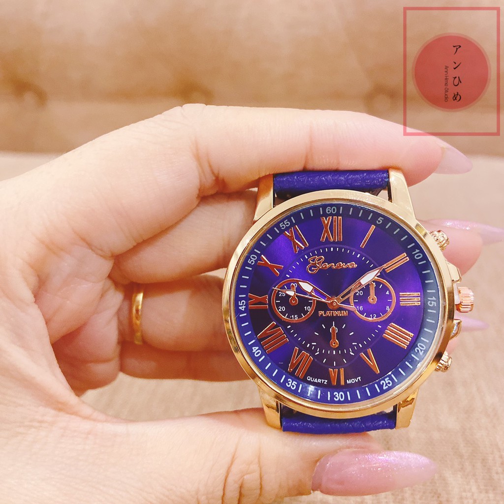 Đồng Hồ Nữ Thời Trang Geneva GE003 Mặt To Nhiều Màu DH052103