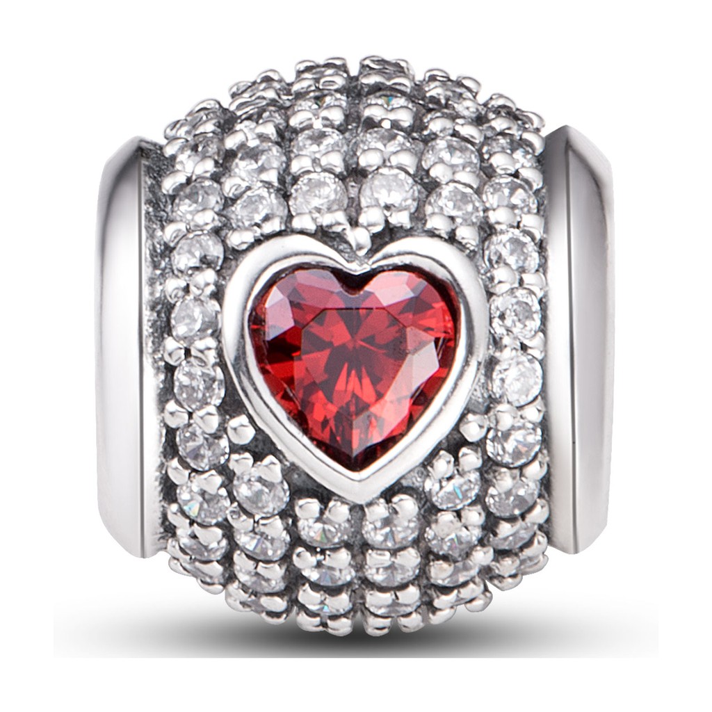 Hạt charm xỏ DIY PNJSilver hình dẹt tròn ZT00K060010
