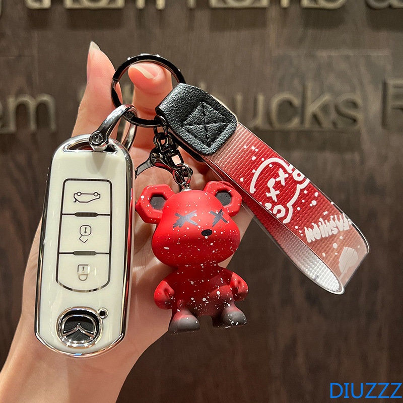 Ốp Chìa Khóa TPU 3 Nút Cho Mazda 2 3 6 Atenza Axela Demio CX5 CX-3 CX7 CX-5 CX-9 2015 2016 2017 2018 2019