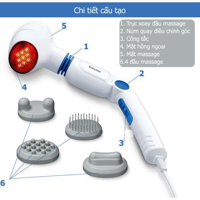 massa cầm tay hồng ngoại Beurer MG40