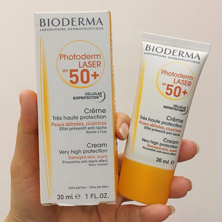 Kem chống nắng Bioderma Photoderm Laser SPF 50+ 30ml bảo vệ da tổn thương trước & sau liệu trình laser