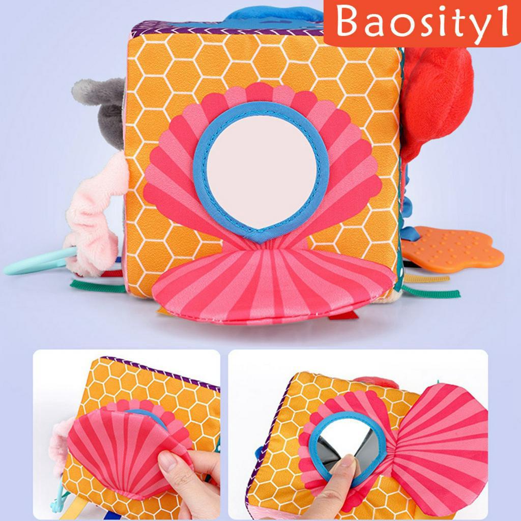 ✨Hàng sẵn sàng✨Đồ chơi khối lập phương bằng vải lông dễ thương có chuông cho bé