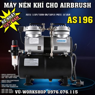 Máy Nén Khí Mini 2 Máy Dual AS196, Chuyên Dụng Cho Airbrush Rẻ Nhất Shopee - Airbrush Compressor