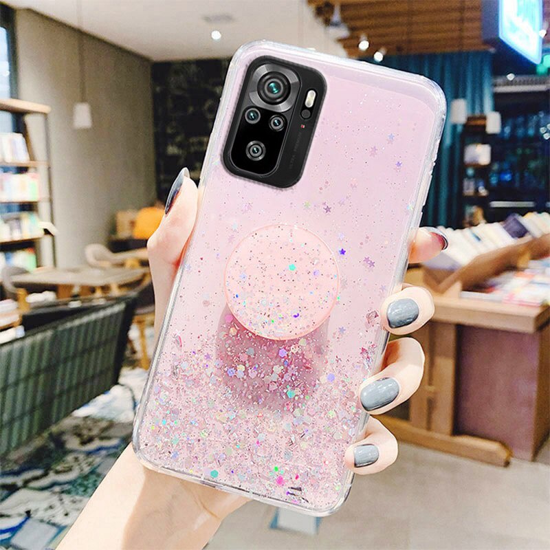 Ốp Điện Thoại Kim Tuyến Sao Lấp Lánh Cho Xiaomi Redmi Note 11 11S 10 10S 9 8 11T Redmi10 Poco M3 M4 Pro X3 GT