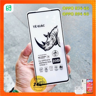 Kính cường lực full màn tê giác cho oppo a74 4g - oppo a94 4g cảm ứng siêu mượt