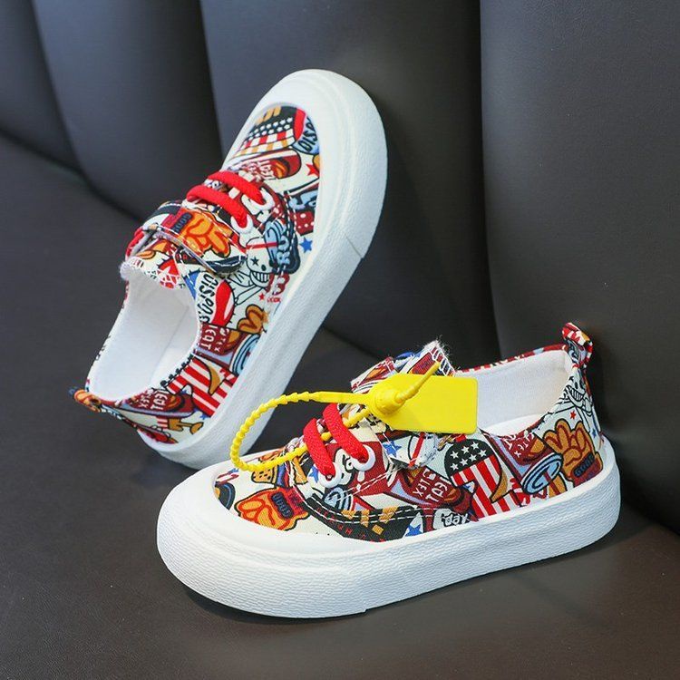 Giày Thể Thao In Họa Tiết graffiti Phong Cách Hàn Quốc Dành Cho Nam