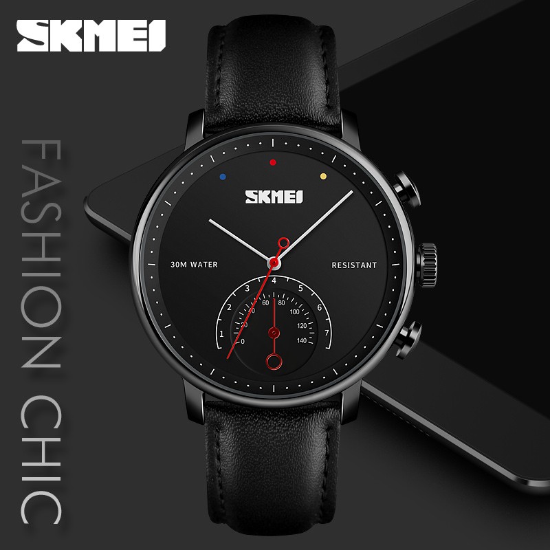 Đồng Hồ Quartz SKMEI 1399 Dây Da Chống Thấm Nước Cho Nam | BigBuy360 - bigbuy360.vn