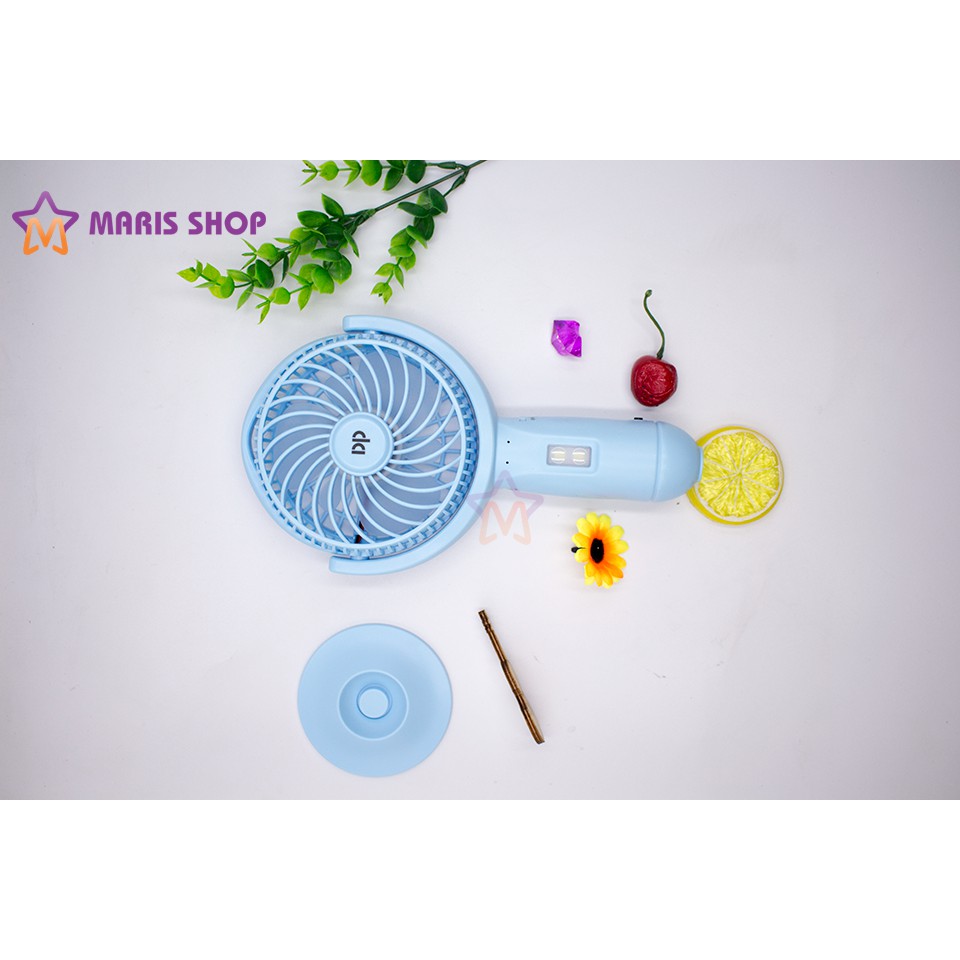Quạt sạc PIN mini cầm tay hàng nội đại Trung Quốc chất lượng cao, khay PIN rời dễ dàng thay thể PIN