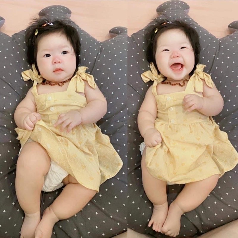 Váy 2 Dây Trẻ Em Hoạ Tiết THE HOUSE KIDS Trái Tim