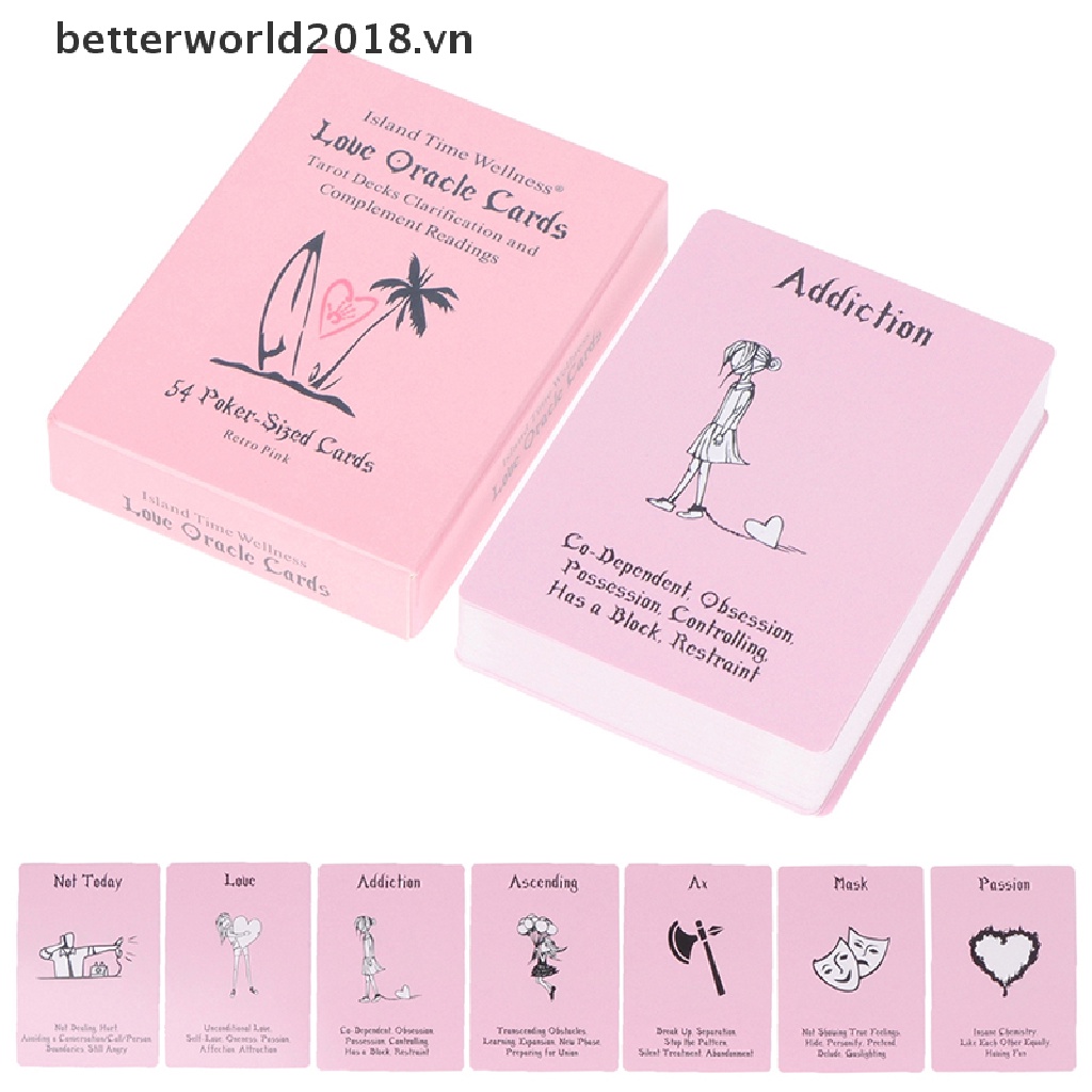 Bộ Bài Tarot Gia Đình Màu Hồng Wellness Love Oracle 2018