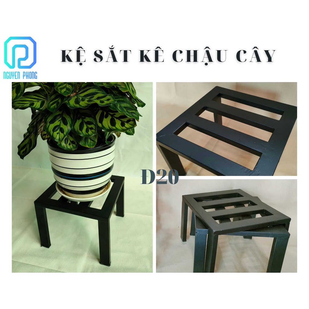 Kệ sắt để cây, ghế đôn sắt kê chậu cây, đế lót đáy chậu hoa sạch sẽ, dễ vệ sinh, gọn gàng, tiện lợi, chắc chắn